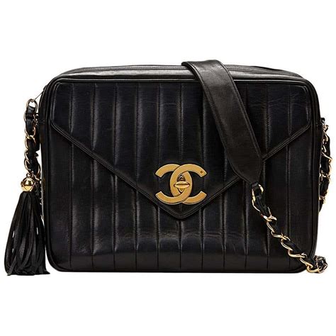 vertical chanel bag|vintage Chanel leather bag.